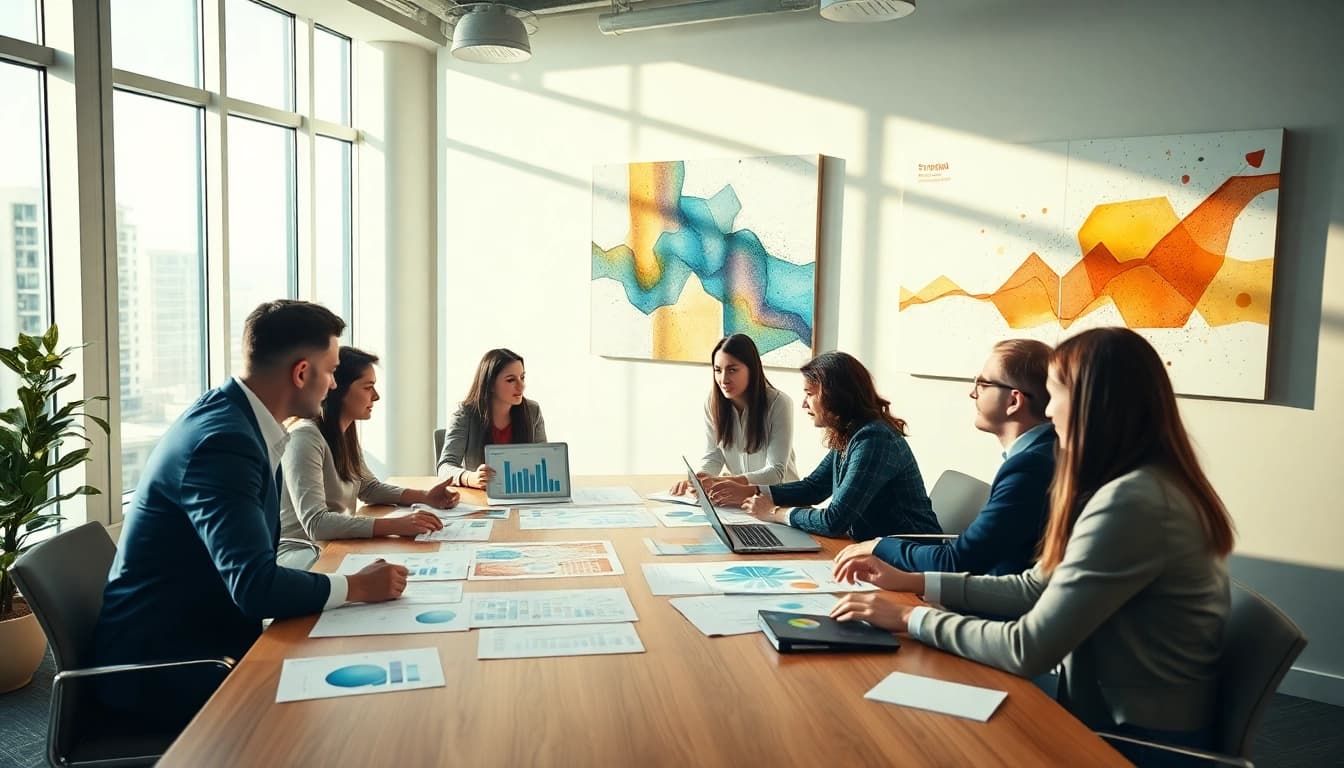 Engaged team strategizing in a modern office for Strategy Capture Management.
