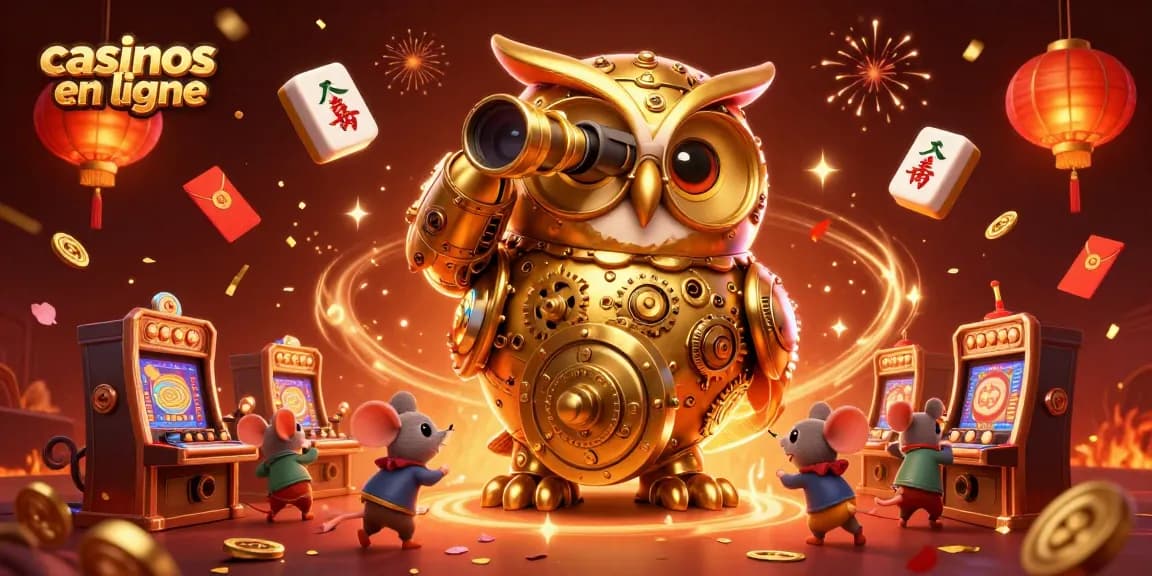 Jouez aux casinos en ligne avec cette illustration captivante, mettant en avant des éléments festifs et des jeux variés.