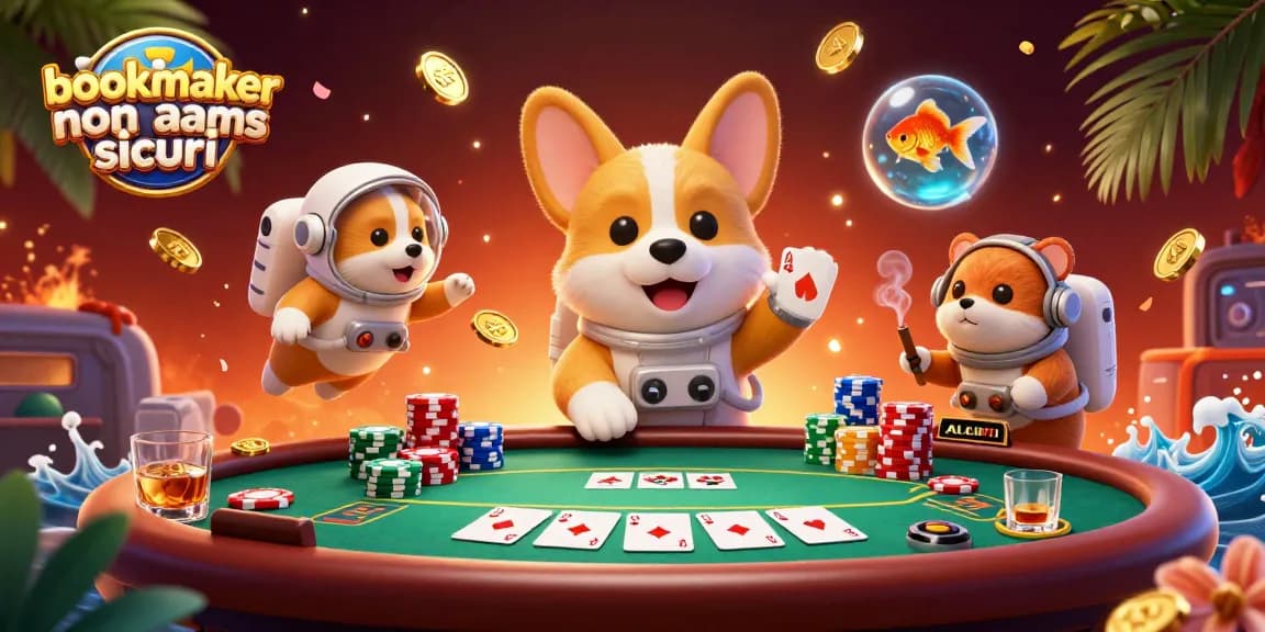 Giocando a bookmaker non AAMS sicuri con un corgi astronauta in un casinò spaziale