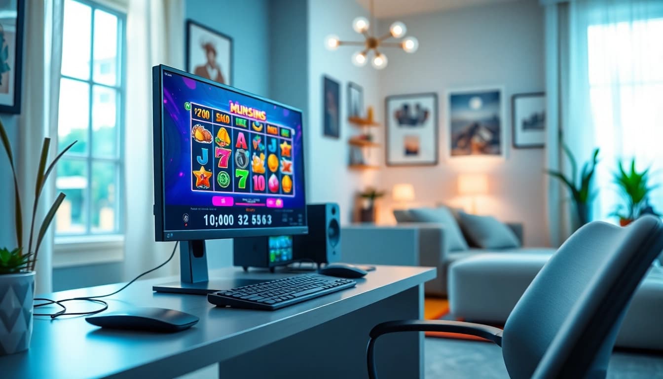 Nikmati slot online dengan setup gaming profesional yang menggoda di ruang modern.