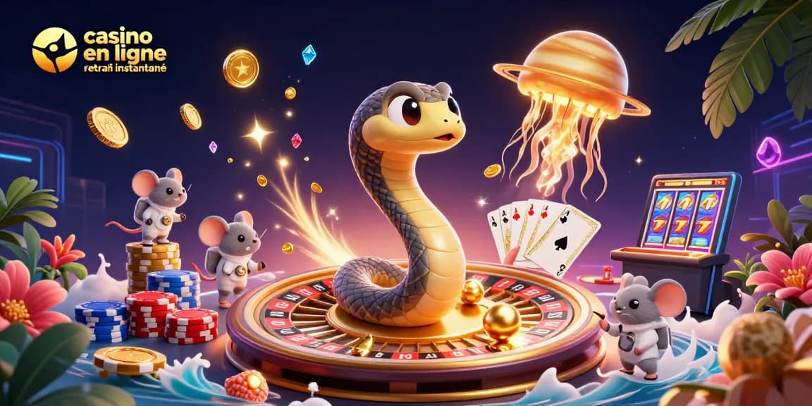 Jouer au casino en ligne retrait instantané avec des personnages 3D animés et des éléments de jeu riches.