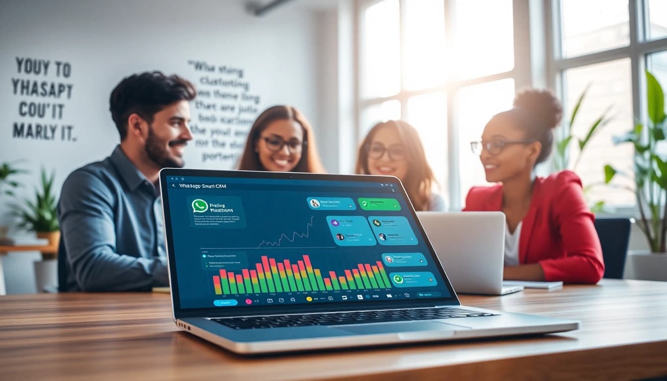 Enhance customer relationships using WhatsApp Smart CRM in a professional office collaboration.