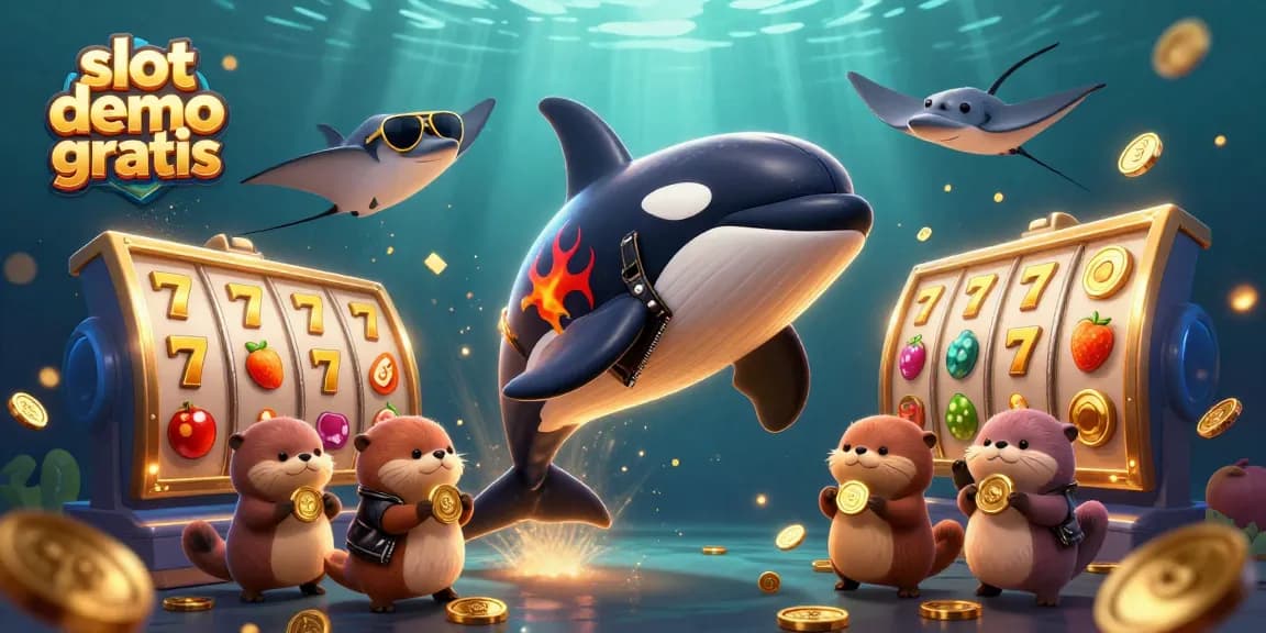 Spin the reels and enjoy the thrill of slot demo gratis with this vibrant 3D casino scene.