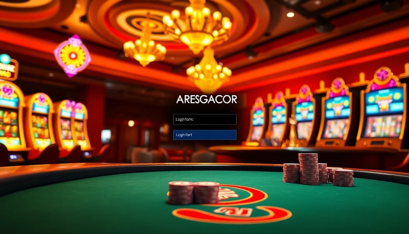 Join the excitement of gambling with ARESGACOR's secure login interface.