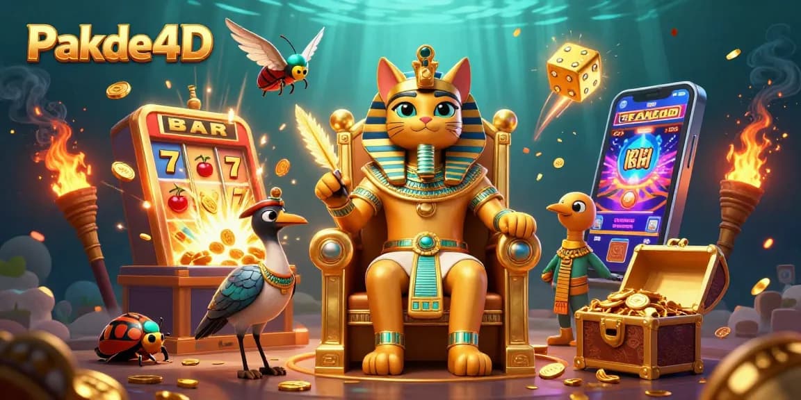 Experience winning opportunities with Pakde4D in a vibrant casino illustration packed with excitement.