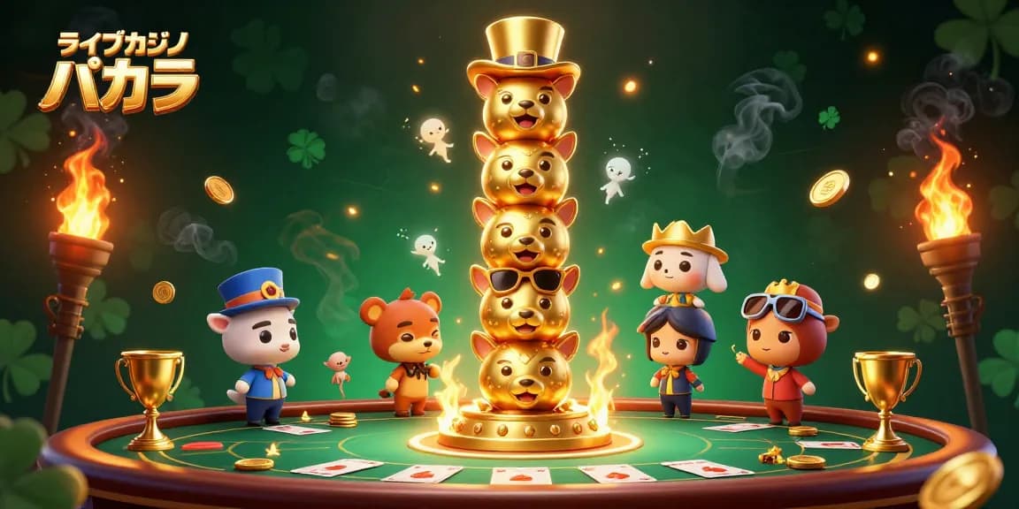 ライブカジノ バカラ の魅力を引き立てる、バカラテーブルのダイナミックなイラスト