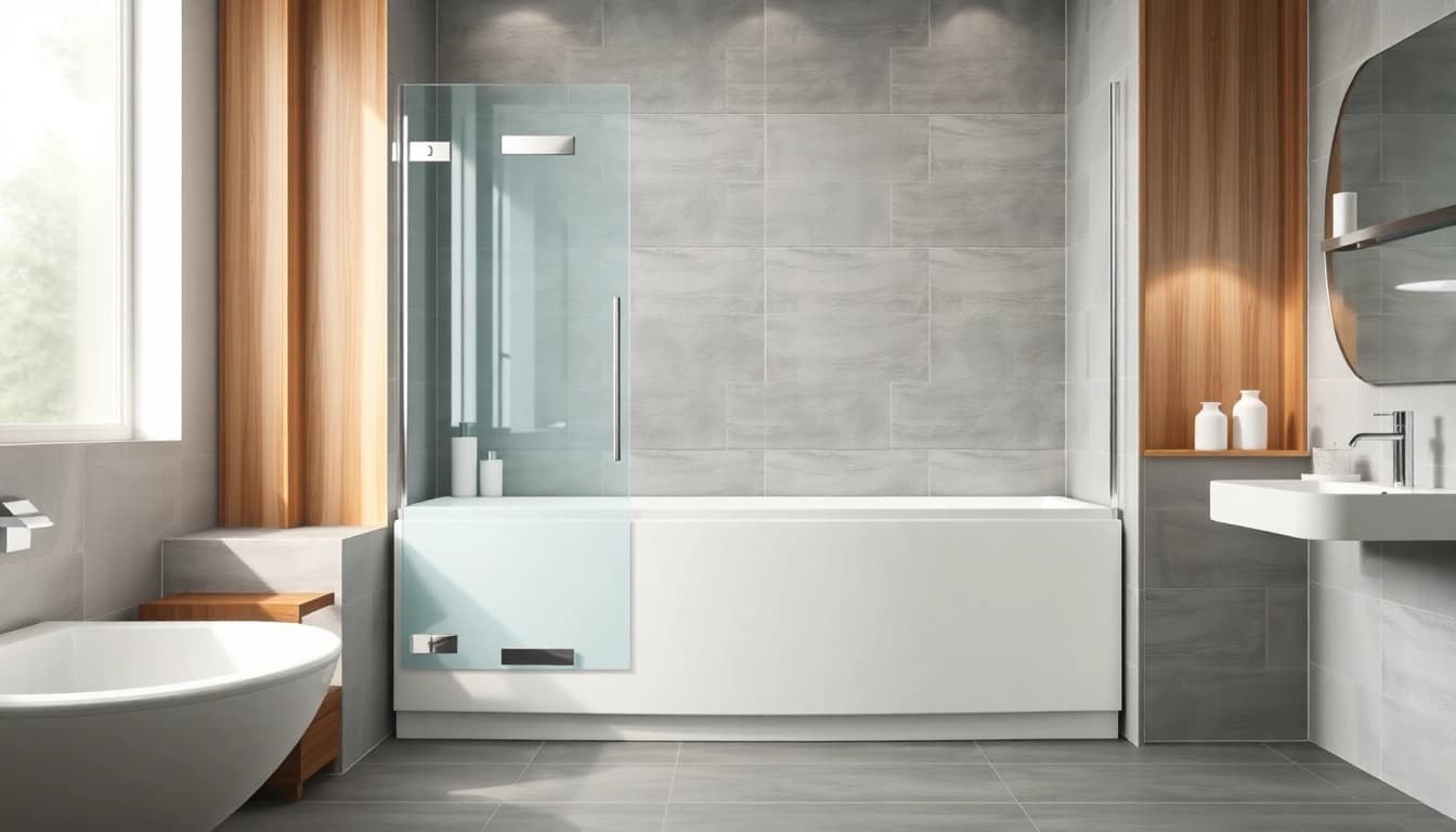 Duschkabine 100x100 mit stylischem Design in modernem Badezimmer.