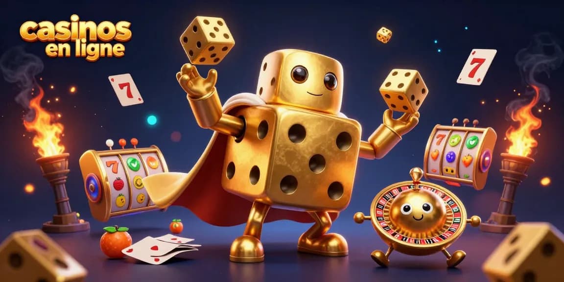 Gagnez aux casinos en ligne avec un golem de dés dorés et des éléments de machines à sous
