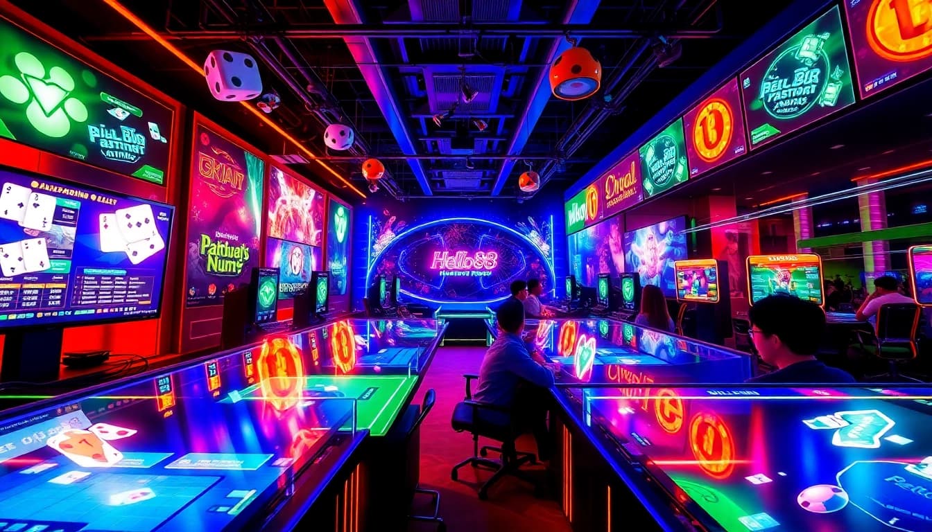 Hello88 online gaming hub with vibrant interface and excitement in action.