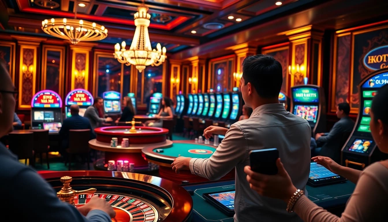 Excited players celebrating a win while engaging with the tải go88 online gambling platform.