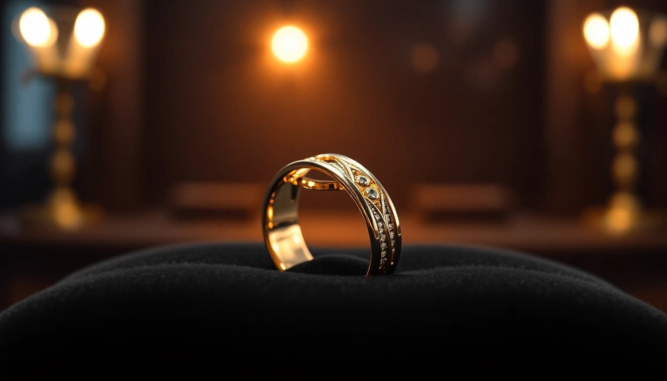 Showcase of unique wedding bands for men highlighting exquisite craftsmanship and design details.