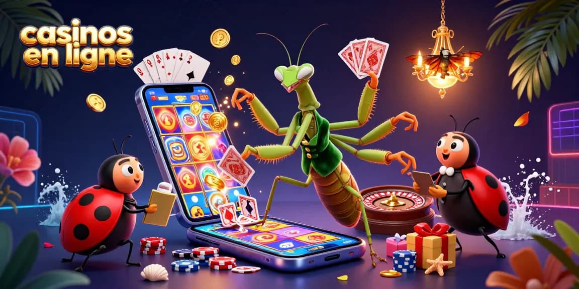 Jouez dans des casinos en ligne avec des anges gardiens animés comme un caméléon dealer, remplis de joie et de prix.