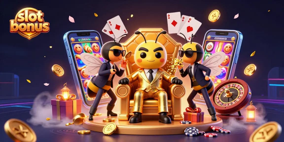 Experience the thrilling slot bonus in this dynamic 3D casino scene featuring exciting game elements.