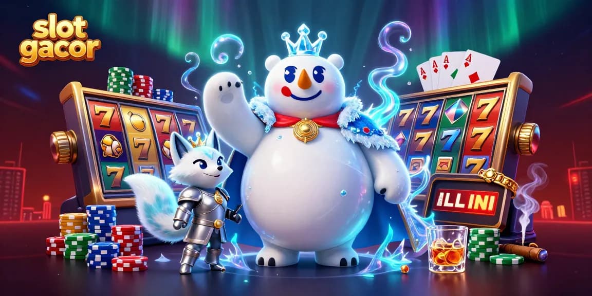 Experience thrilling gameplay with slot gacor symbols in this captivating 3D casino scene.