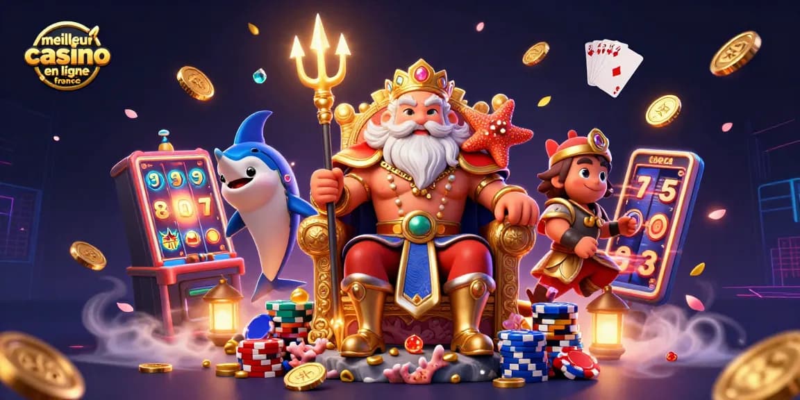 Profitez de l'expérience du meilleur casino en ligne France avec Neptune et ses trésors dorés.