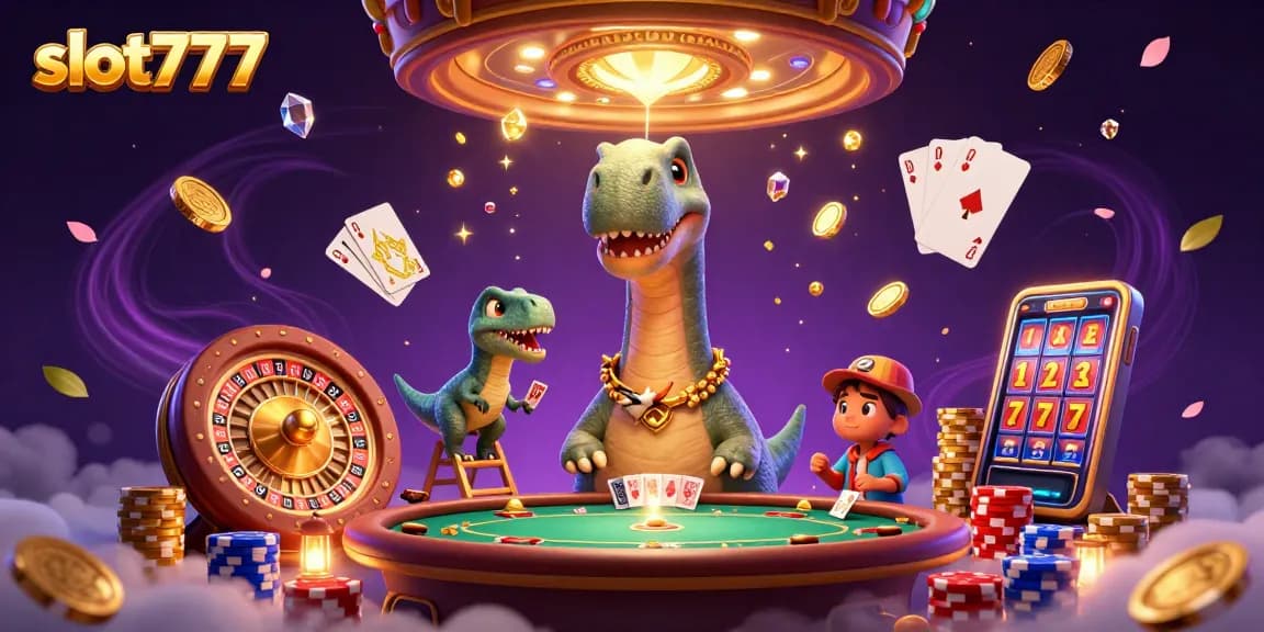 Experience high excitement at slot777 casinos with vibrant colors, animated characters, and dynamic gaming elements.