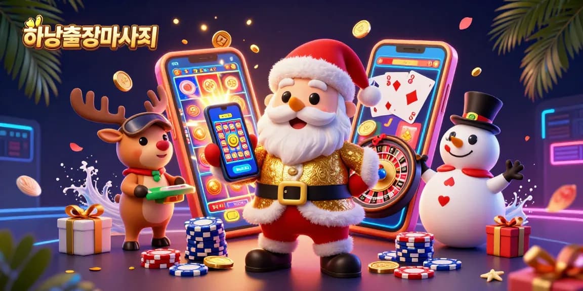 Experience ハ남출장마사지 with fun gaming elements and vibrant characters in a dynamic casino illustration.