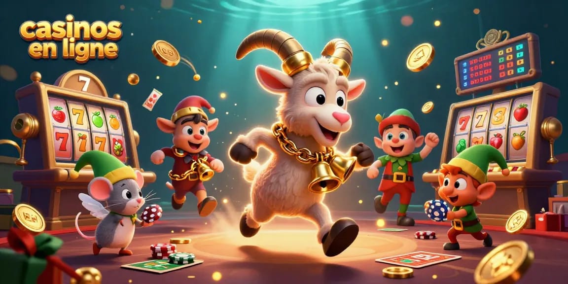 Jouer dans des casinos en ligne animés avec un Krampus festif et un petit ange pour garder l'ordre.