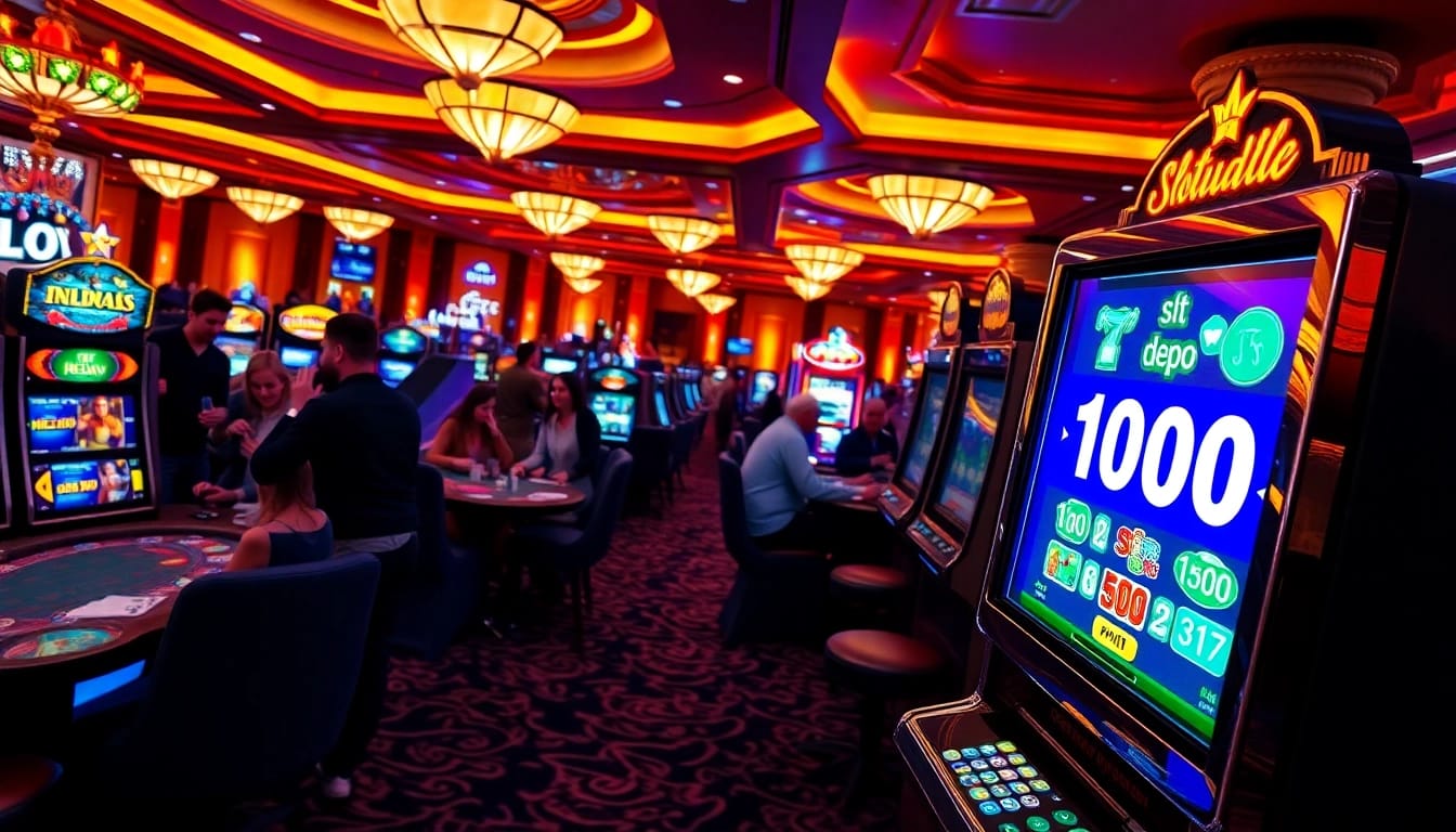 Rasakan sensasi Slot Depo 1000 di kasino mewah dengan mesin slot yang menarik dan kemenangan.