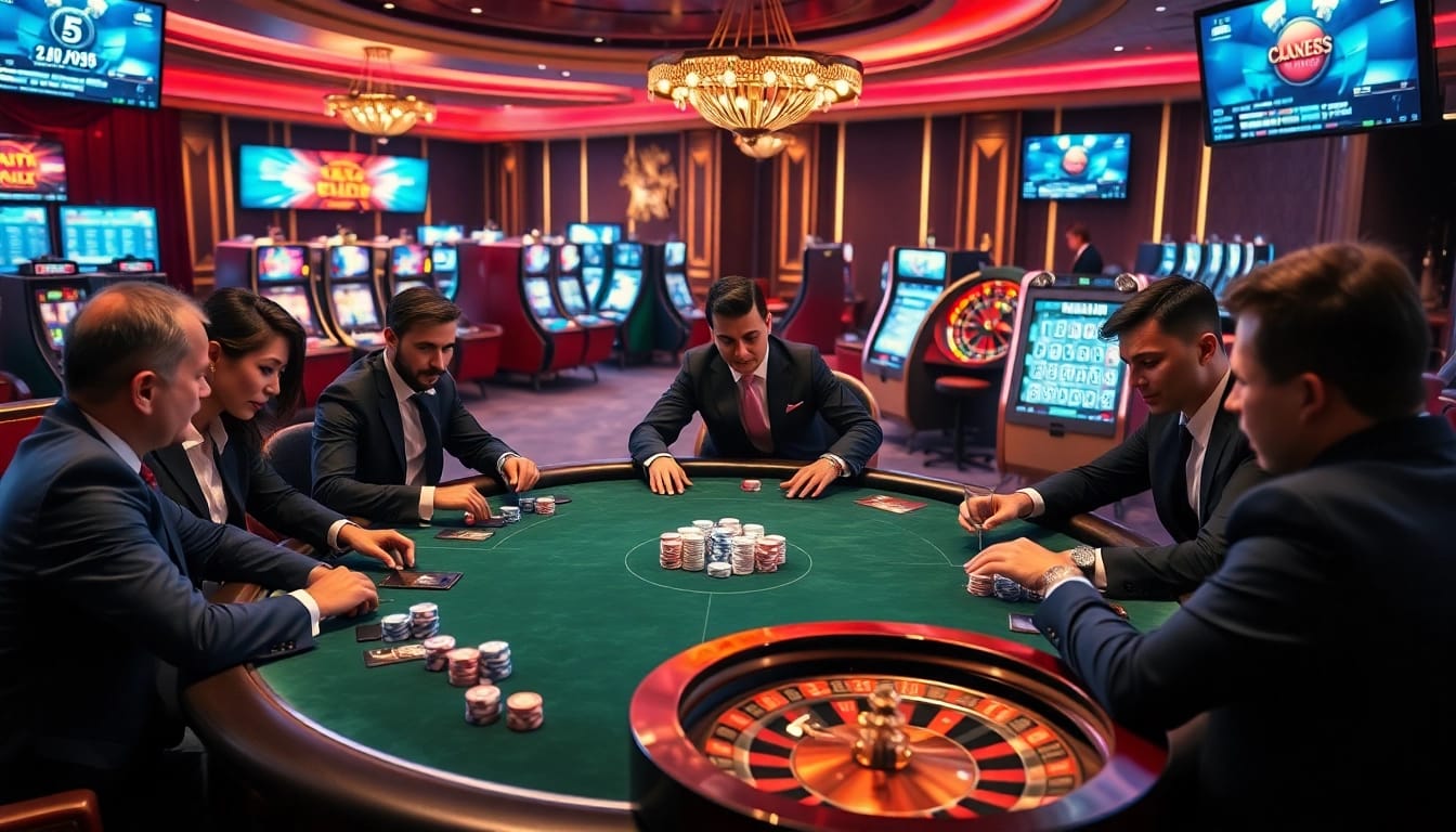 Vivez l'excitation du casino en ligne France avec des actions de poker à enjeux élevés et des visuels de jeux vibrants.