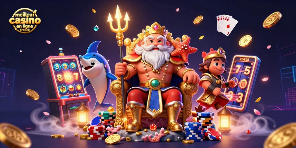 Profitez de l'expérience du meilleur casino en ligne France avec Neptune et ses trésors dorés.