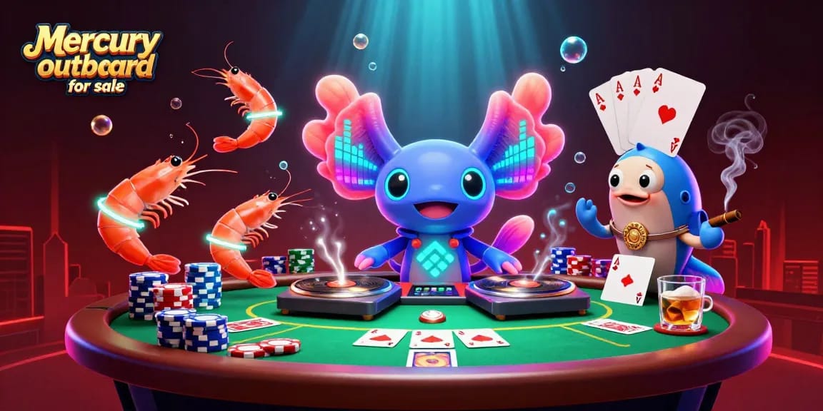 Catch winning opportunities with Mercury outboard for sale, featuring a lively casino scene.