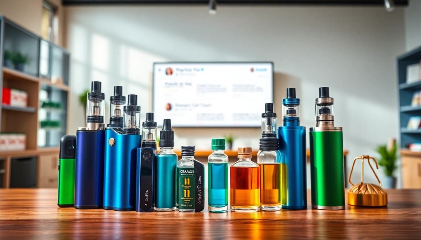 Browse high-quality products at vape juice depot in a stylish vape shop setting.