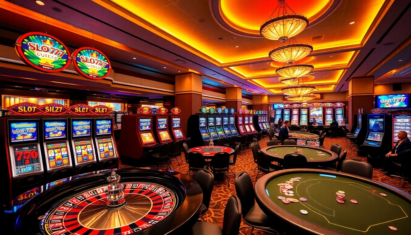 Experience thrilling wins at Slot777 with vibrant slot machines and casino action.