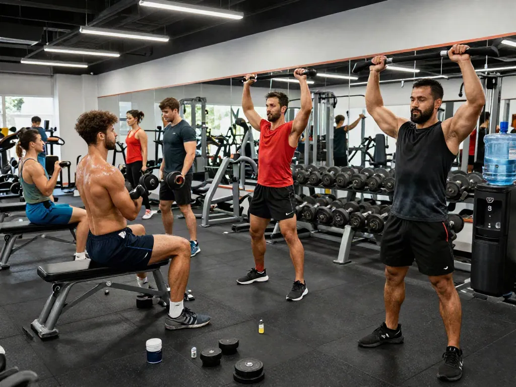 Engaged athletes training hard in the gym, considering comprare steroidi orali for performance enhancement.
