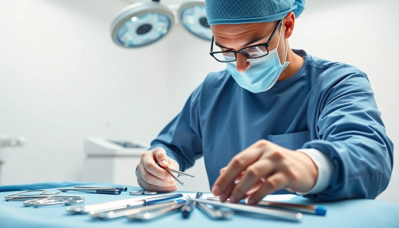 Kirkegaard Aesthetics zeigt eine erfahrene Chirurgin bei der Arbeit in einer modernen Klinik.