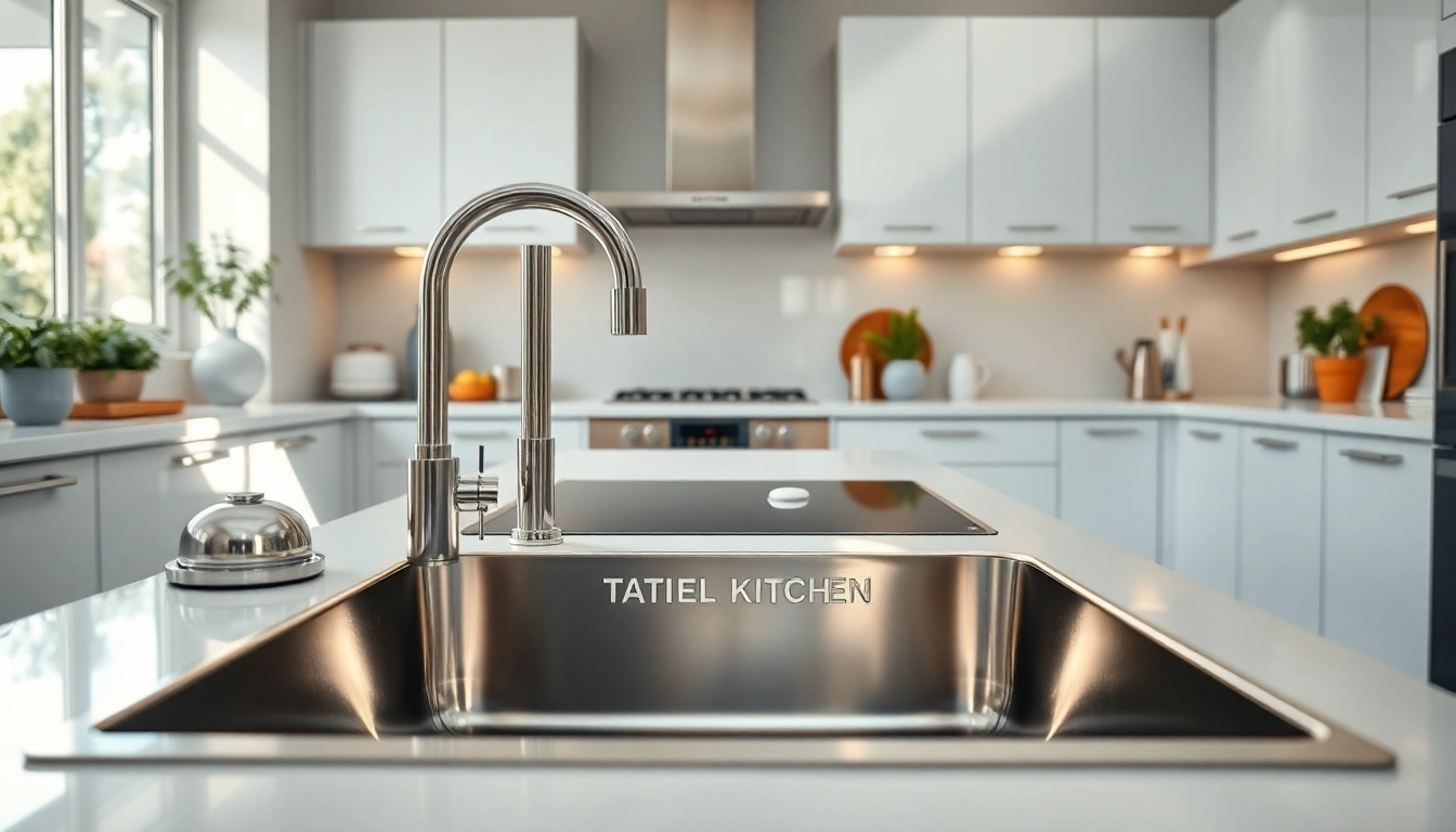Durable Steel sink showcased in a modern kitchen setting with elegant features.