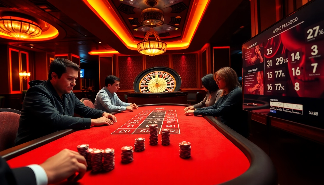 Players winning at a poker table and enjoying the thrill at https://xx88.center/ with vibrant casino ambiance.