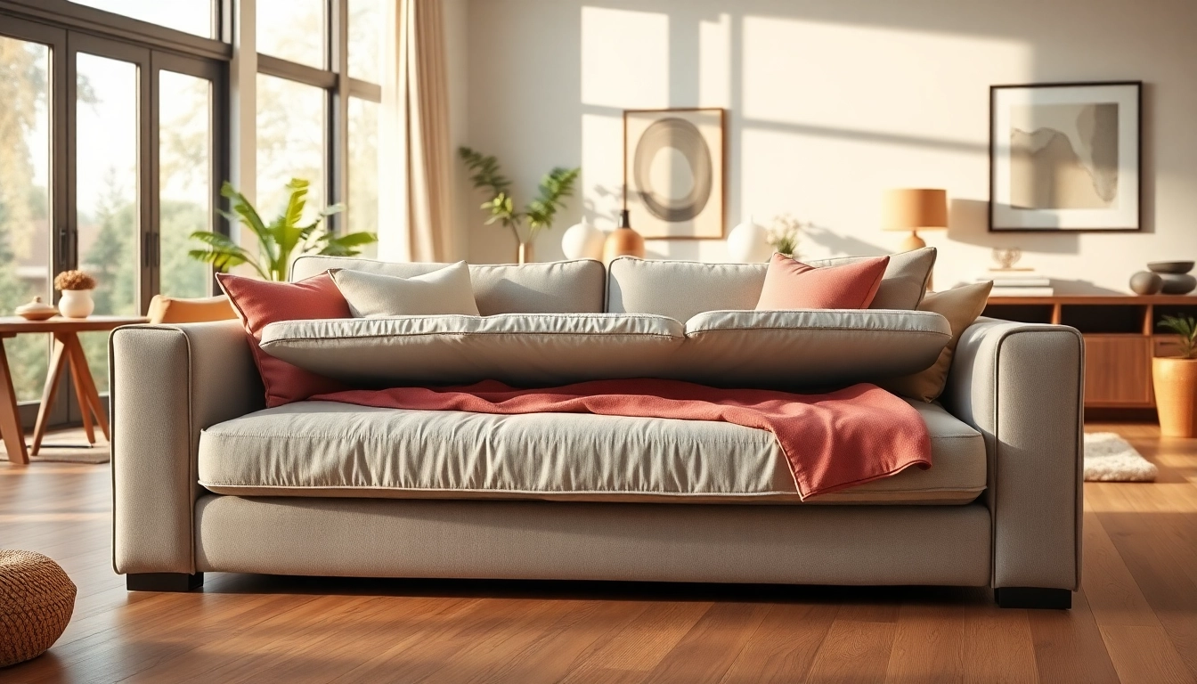 Sofa beds UK showcased elegantly in a modern living room setting with cozy decor.