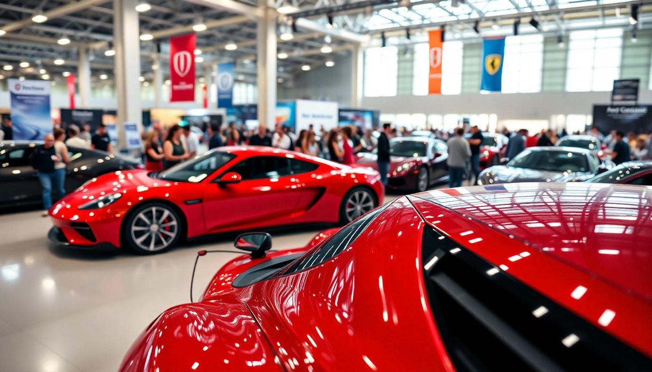 Explore the vibrant Auto Cars Show featuring modern vehicles in a lively exhibition environment.