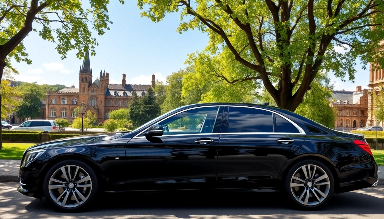 Offering Chauffeur Services Nottingham with luxury cars in a scenic view of Nottingham