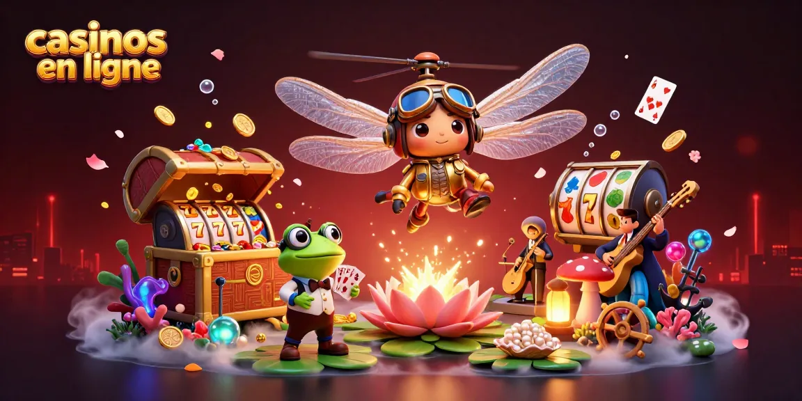 Jouez aux casinos en ligne en toute sécurité avec des personnages animés dans une scène dynamique.