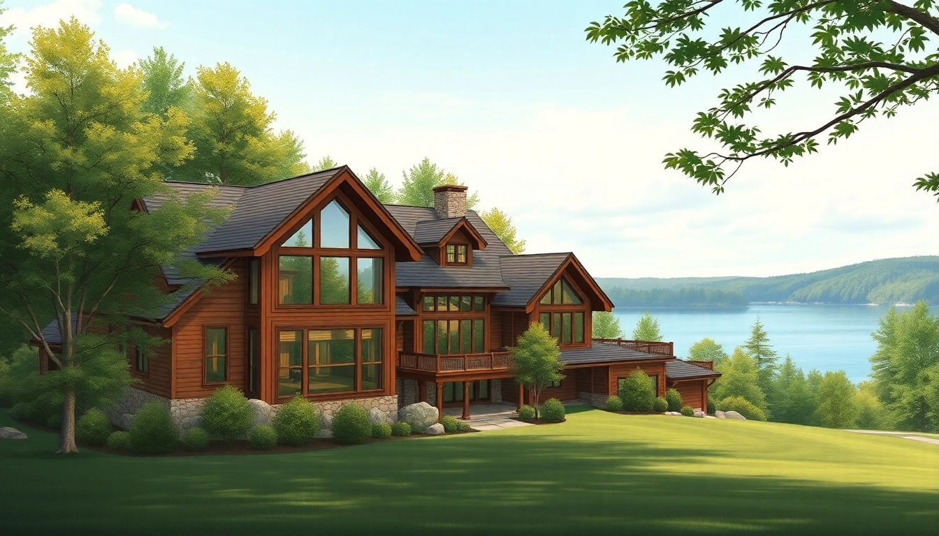 New England residential architect showcasing a modern home in a tranquil landscape