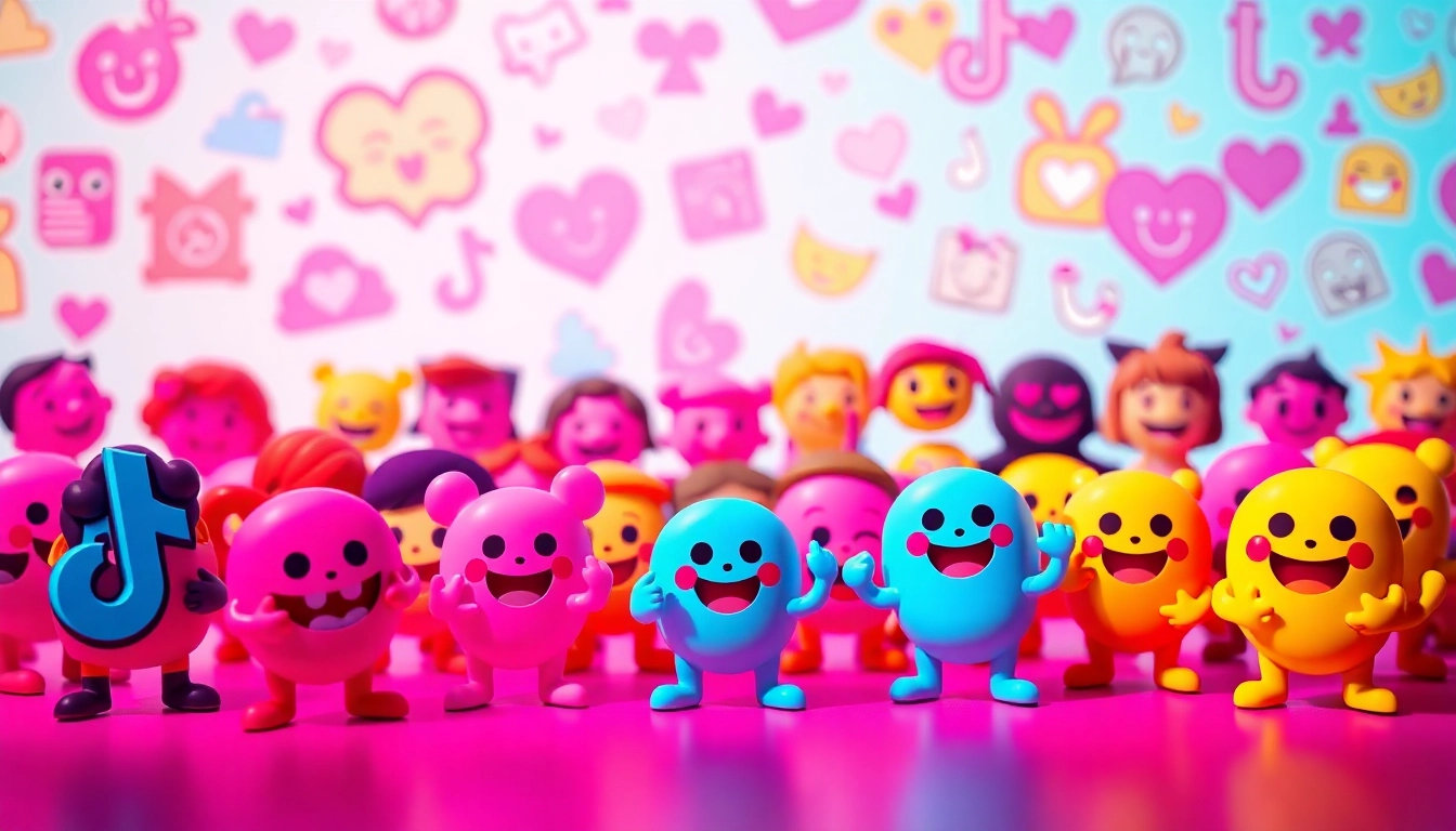 Engaging display of vibrant TikTok emojis arranged creatively for dynamic social media expression.