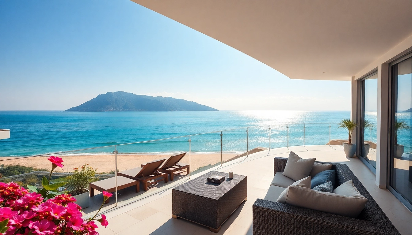 Buy apartment in Alanya with stunning views of the Mediterranean coastline.