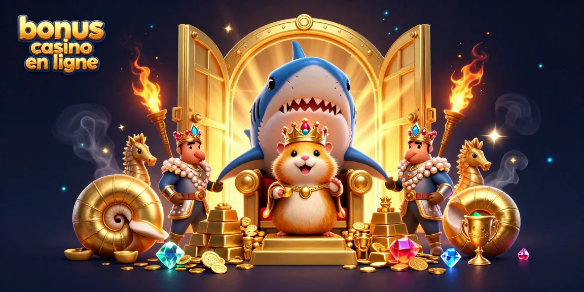 Profitez des meilleurs bonus casino en ligne avec un roi hamster, gardes hippocampes et trésors scintillants.