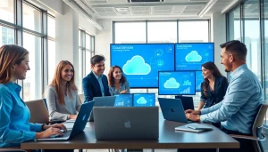 Cloud Services Tampa professionals collaborating on cloud technology solutions.