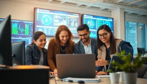 Provide managed it support solutions through an engaged IT support team in a vibrant office.