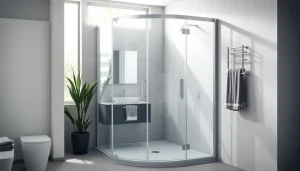 Vielfältige Funktionsmöglichkeiten der sonni Duschkabine in einem modernen Badezimmer.