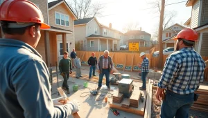 New Jersey General Contractor working on a renovation project with a skilled crew outdoors.