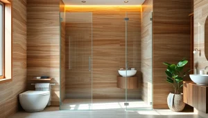 Paroi de douche à l'italienne, élégant design en verre, sublime votre salle de bain.