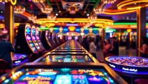 Menangi pakde4d slot di mesin slot dengan suasana kasino berenergi tinggi.