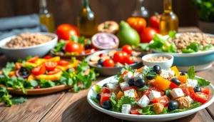 Engaging view of Mediterranean diet dishes showcasing fresh ingredients and healthy options.