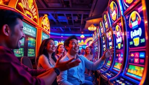 Experience the thrill of online gaming with Hoki138 Pro's vibrant slot machines and happy players.