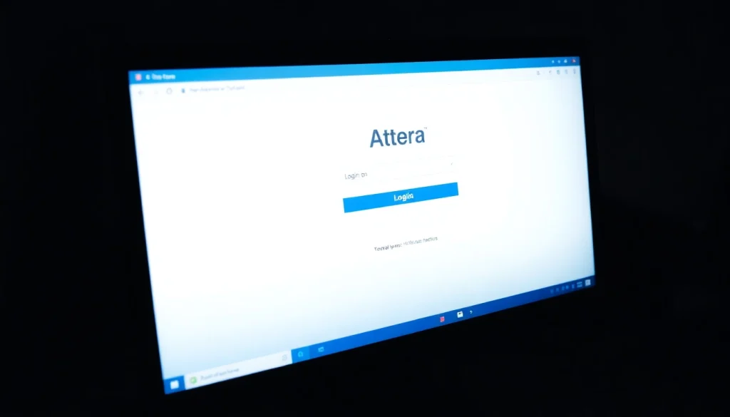 Atera login screen showcasing login form features and a clean interface.