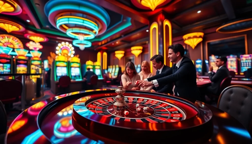Experience the thrill of gambling at https://giaimanhacai.news/ with vibrant casino tables and eager players.